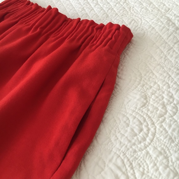 J.Crew Sidewalk Skirt Mini Wool Blend w/ Pockets Red Women's Size 00 - Picture 4 of 10